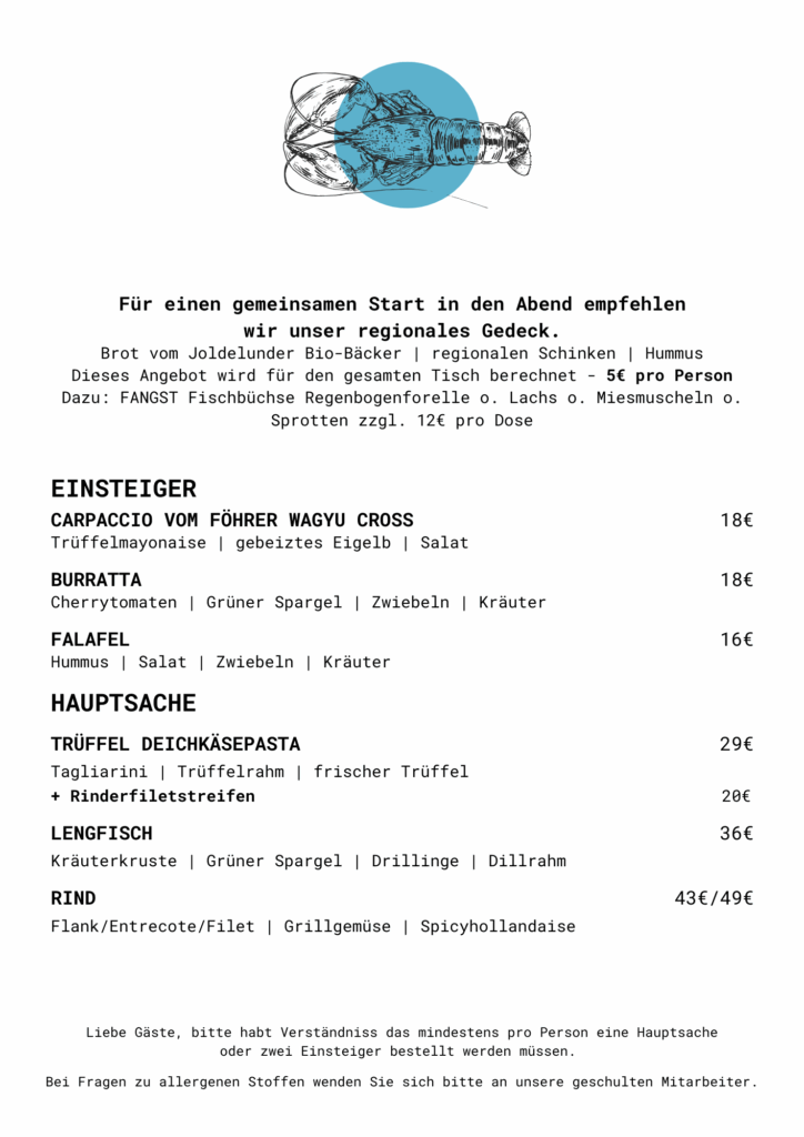 Speisekarte